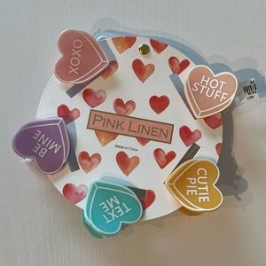 Cute NWT Hair Claws, 5 pack, Conversation Hearts, Candy Hearts